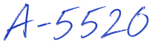 Handschrift: A-5520, die letzte Ziffer ist hastig geschrieben